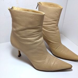 JIMMY CHOOCamel Leather Lily Ankle Boots Size 9.5